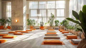 阳光洒满瑜伽室