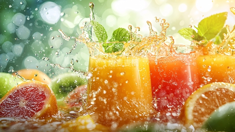 高清大图下载【趣麦麦图】-果汁飞溅