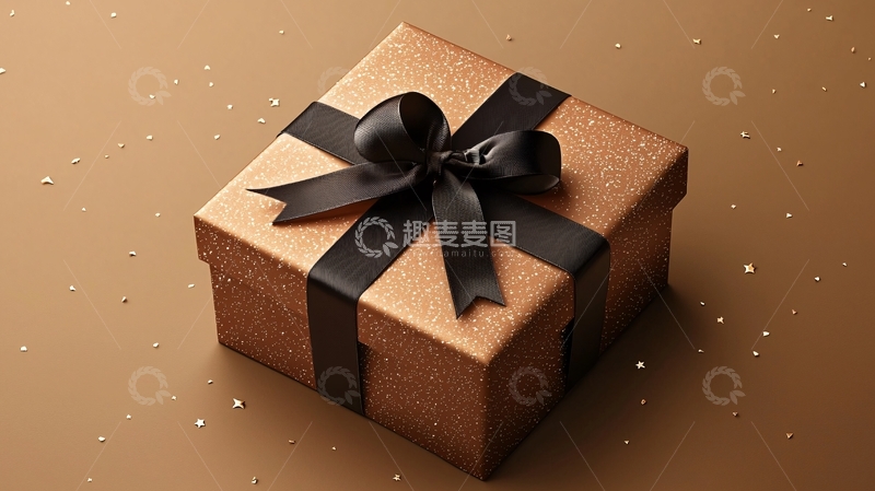 高清大图下载【趣麦麦图】金色礼盒