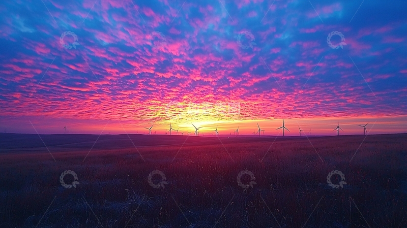 高清大图下载【趣麦麦图】绚丽多彩的日落景色