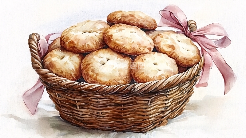 高清大图下载【趣麦麦图】水彩饼干