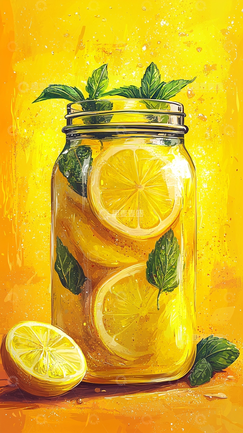 高清大图下载【趣麦麦图】柠檬水