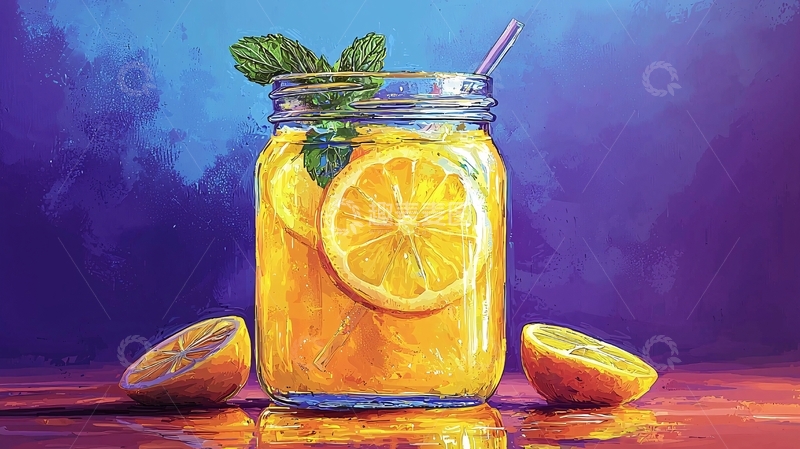 高清大图下载【趣麦麦图】柠檬水