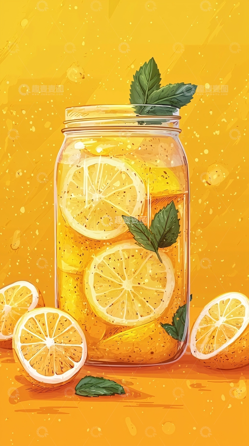 高清大图下载【趣麦麦图】柠檬水