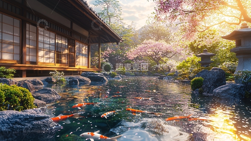 高清大图下载【趣麦麦图】日式庭院