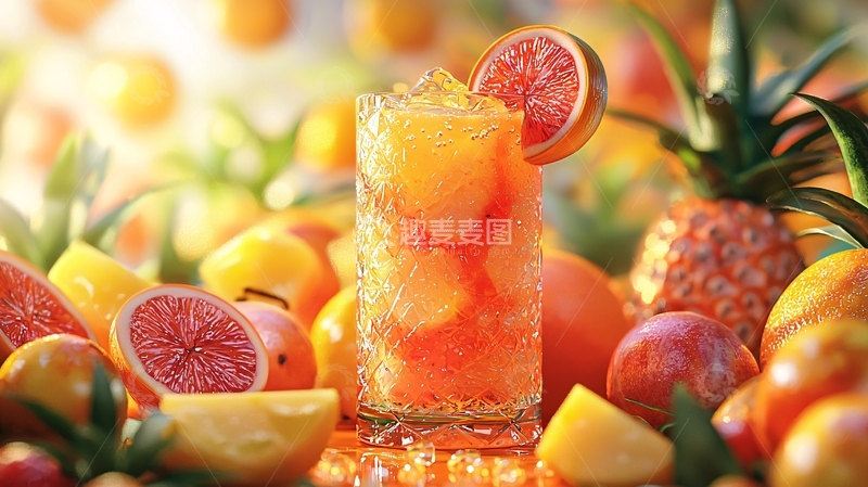 高清大图下载【趣麦麦图】夏日水果冰饮