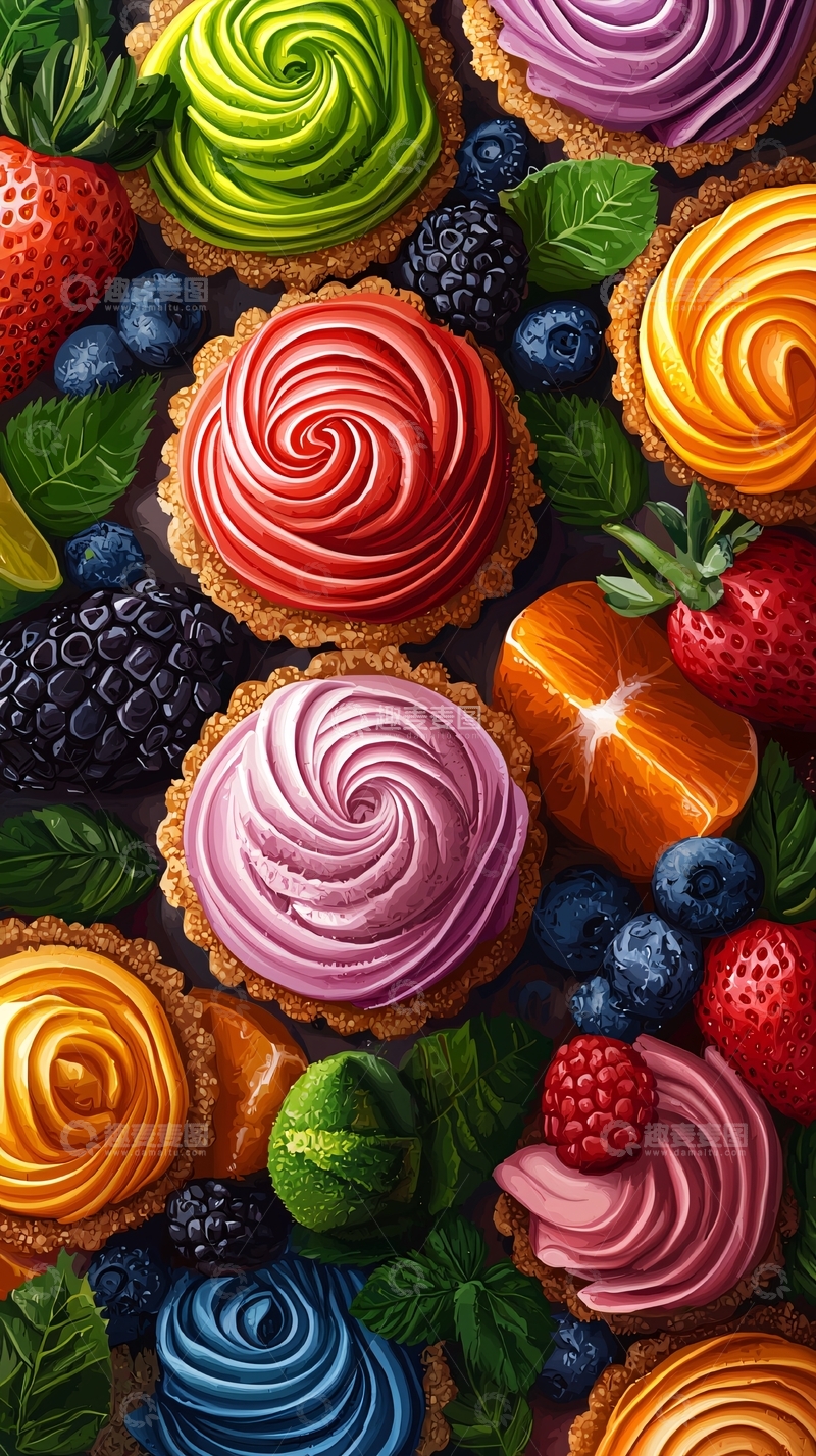 高清大图下载【趣麦麦图】彩色甜点