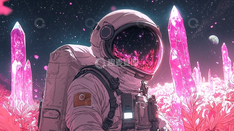 高清大图下载【趣麦麦图】太空宇航员
