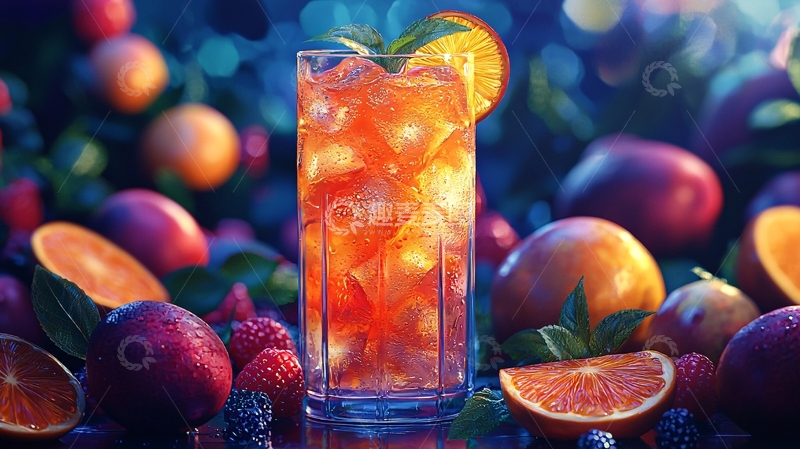 高清大图下载【趣麦麦图】冰镇水果鸡尾酒