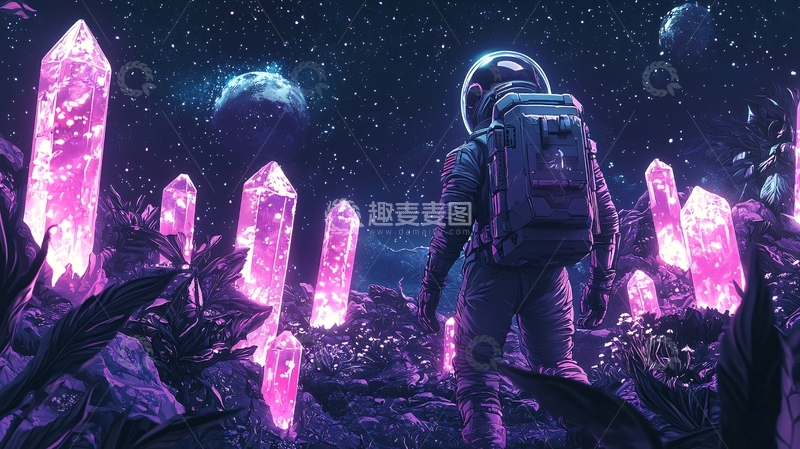 高清大图下载【趣麦麦图】宇宙太空宇航员