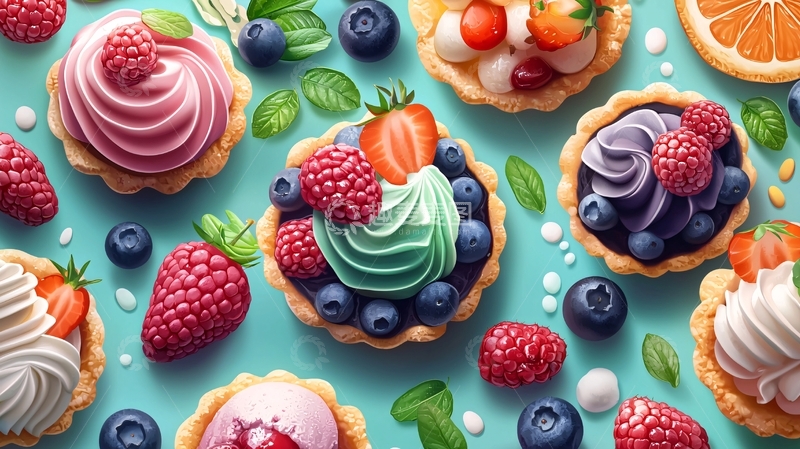 高清大图下载【趣麦麦图】水果挞