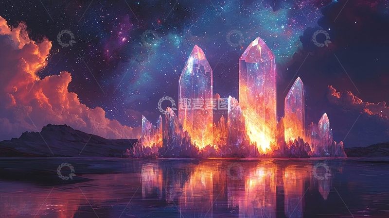 高清大图下载【趣麦麦图】宇宙水晶