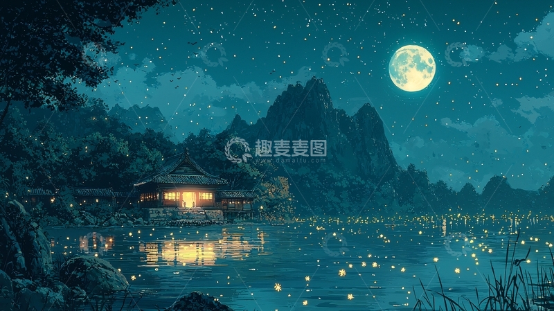 高清大图下载【趣麦麦图】月夜