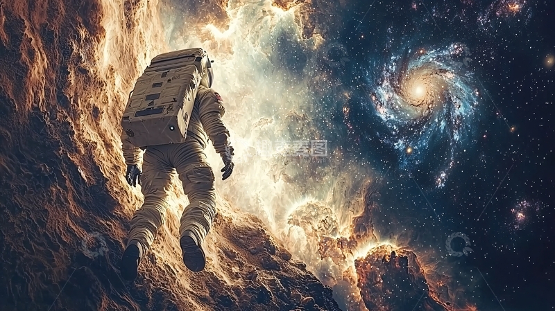 高清大图下载【趣麦麦图】宇航员太空探索
