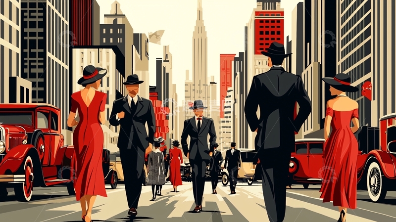 高清大图下载【趣麦麦图】复古都市街景