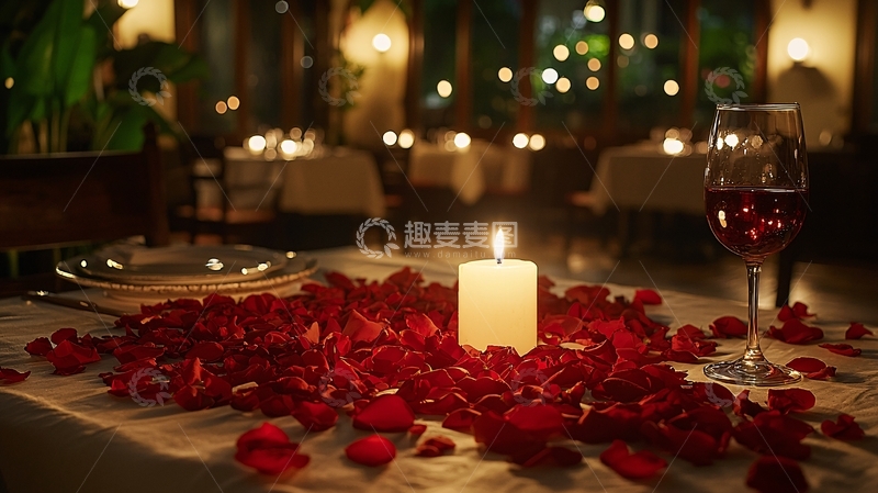 高清大图下载【趣麦麦图】浪漫烛光晚餐