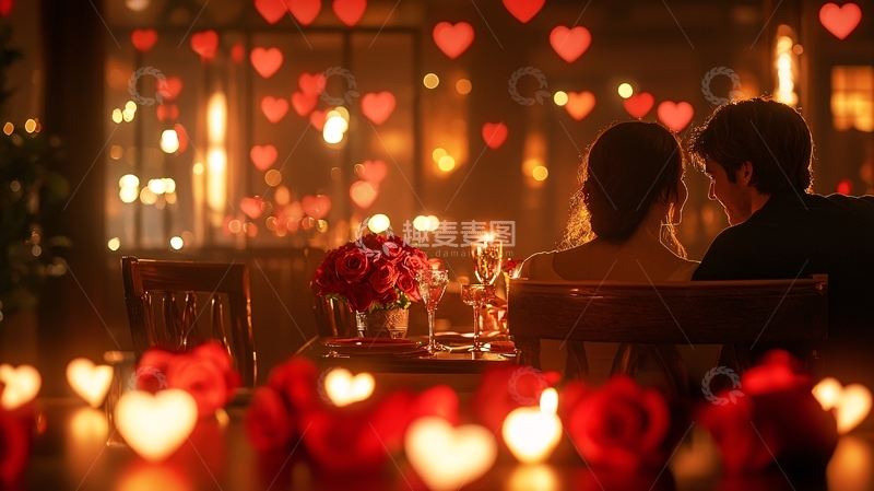 高清大图下载【趣麦麦图】浪漫烛光晚餐