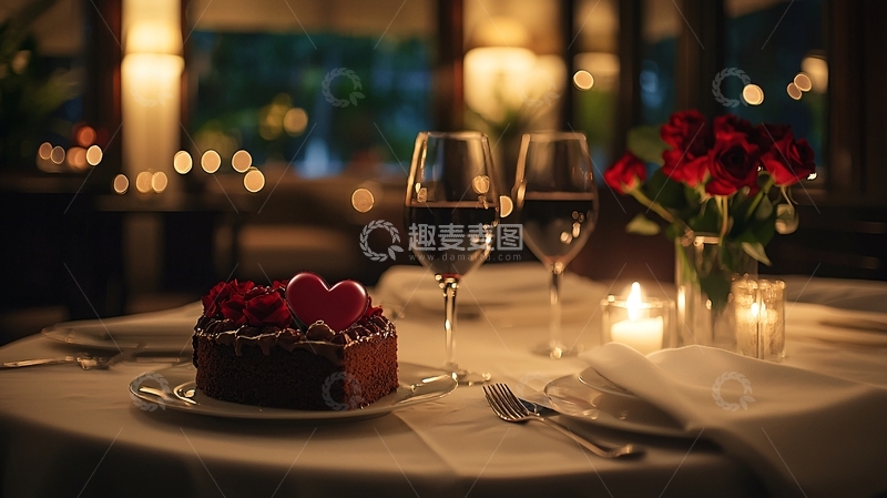 高清大图下载【趣麦麦图】浪漫烛光晚餐