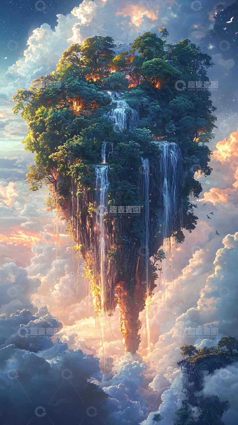 高清大图下载【趣麦麦图】云端树屋