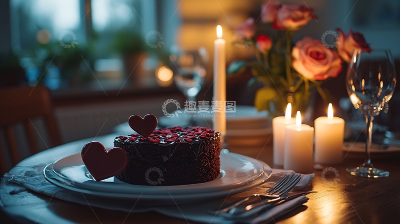 高清大图下载【趣麦麦图】烛光晚餐浪漫约会