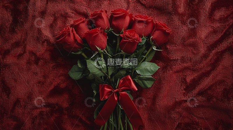 高清大图下载【趣麦麦图】红玫瑰花束