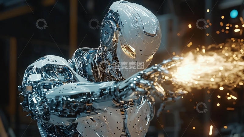 高清大图下载【趣麦麦图】未来感机器人