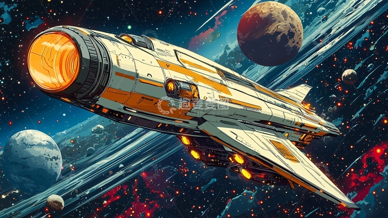 高清大图下载【趣麦麦图】宇宙飞船太空飞行