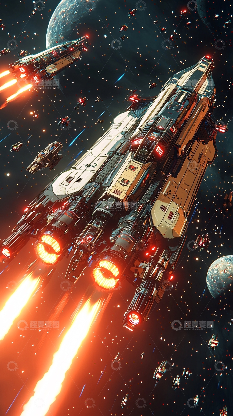 高清大图下载【趣麦麦图】太空战舰