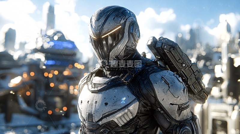 高清大图下载【趣麦麦图】未来战士