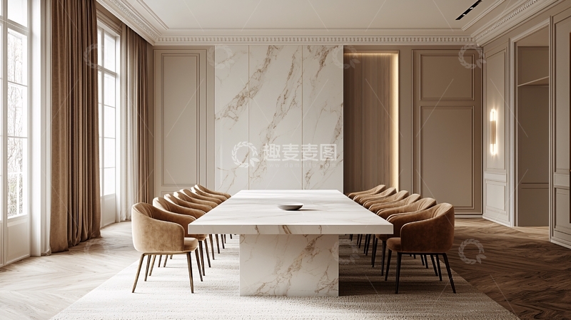 高清大图下载【趣麦麦图】轻奢现代长餐桌设计