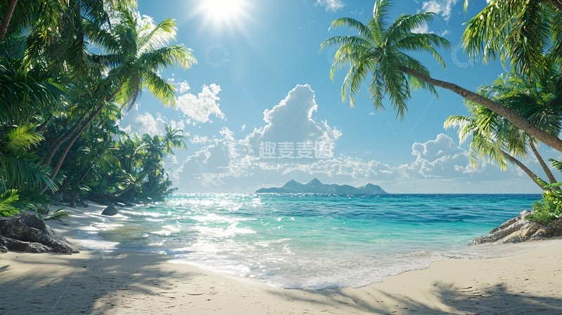 高清大图下载【趣麦麦图】热带海滩风景图