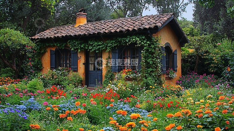高清大图下载【趣麦麦图】花园小屋