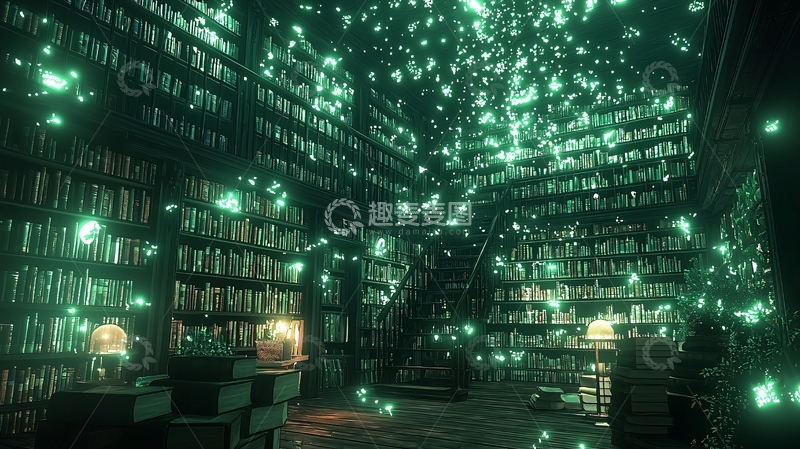 高清大图下载【趣麦麦图】魔法图书馆