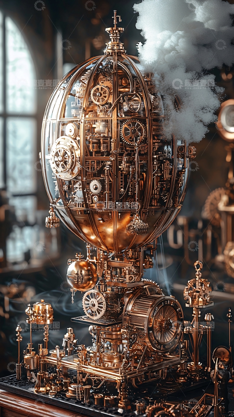 高清大图下载【趣麦麦图】蒸汽朋克机械装置