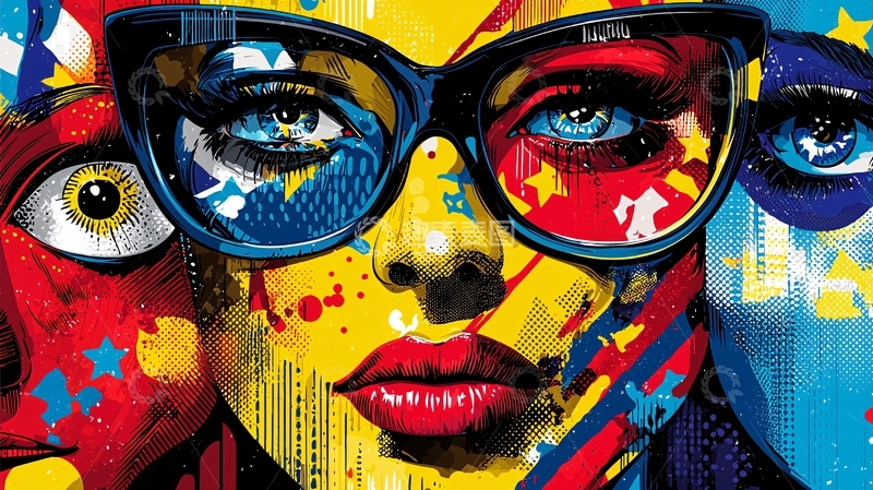 高清大图下载【趣麦麦图】彩色肖像画