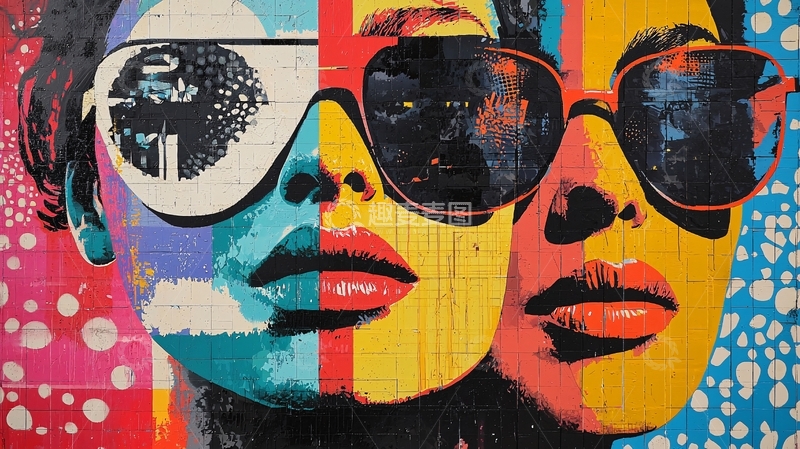 高清大图下载【趣麦麦图】彩色涂鸦肖像