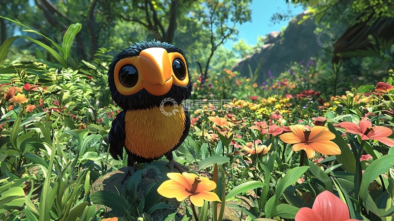 高清大图下载【趣麦麦图】卡通鸟类