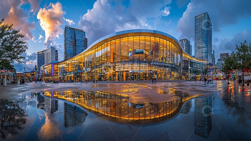 高清大图下载【趣麦麦图】现代城市夜景商业建筑