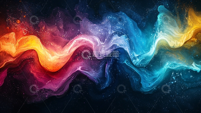 高清大图下载【趣麦麦图】彩色烟雾流体艺术