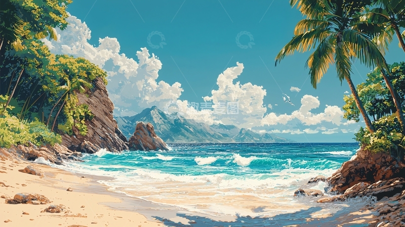 高清大图下载【趣麦麦图】热带海滩风景