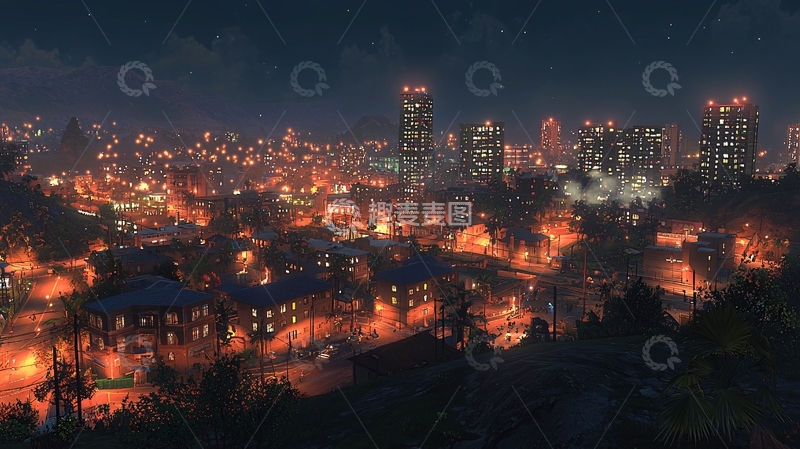 高清大图下载【趣麦麦图】夜景城市
