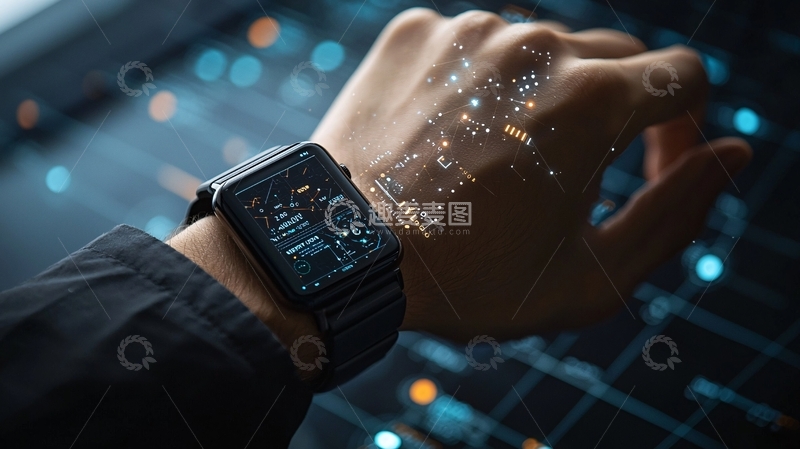 高清大图下载【趣麦麦图】科技感智能手表