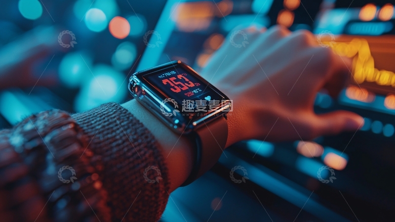 高清大图下载【趣麦麦图】炫酷科技感智能手表