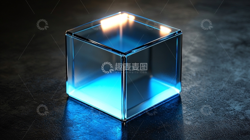 高清大图下载【趣麦麦图】透明玻璃方块