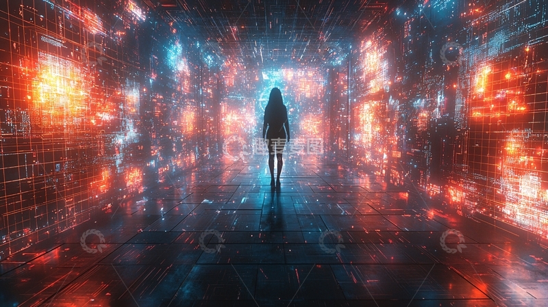 高清大图下载【趣麦麦图】未来科技感通道