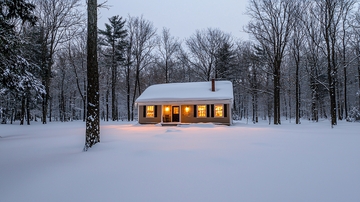 雪夜小屋