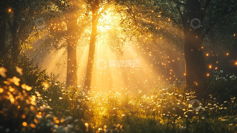 高清大图下载【趣麦麦图】阳光森林