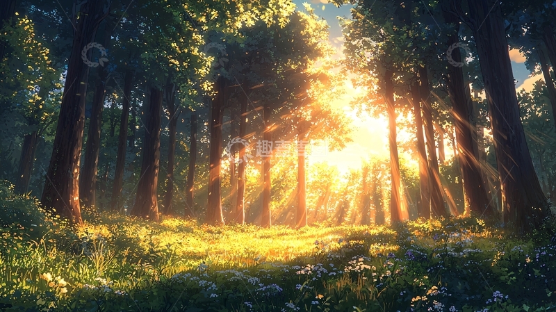 高清大图下载【趣麦麦图】阳光森林
