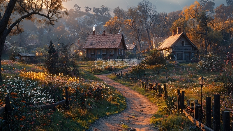 高清大图下载【趣麦麦图】秋日乡村小路