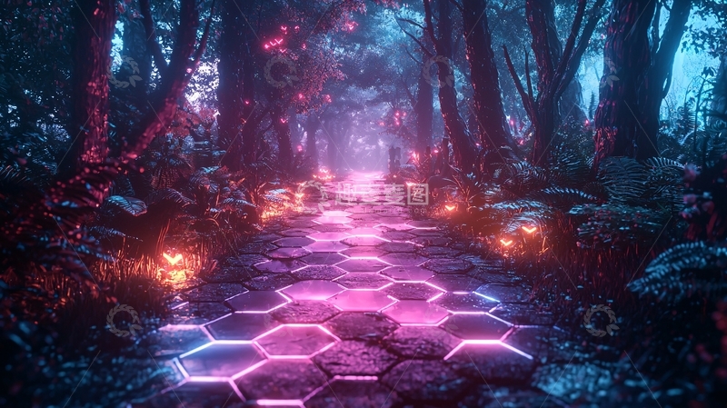高清大图下载【趣麦麦图】梦幻森林小路107